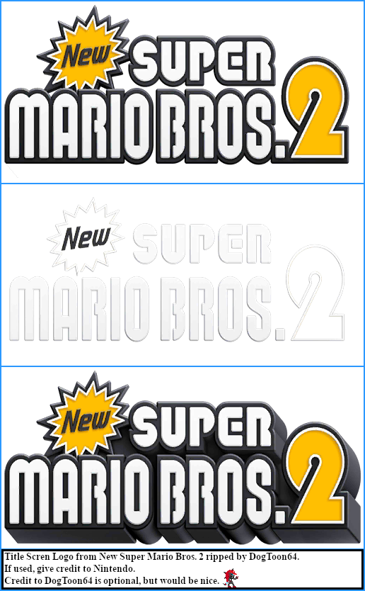 New Super Mario Bros. 2 - Title Screen Logo