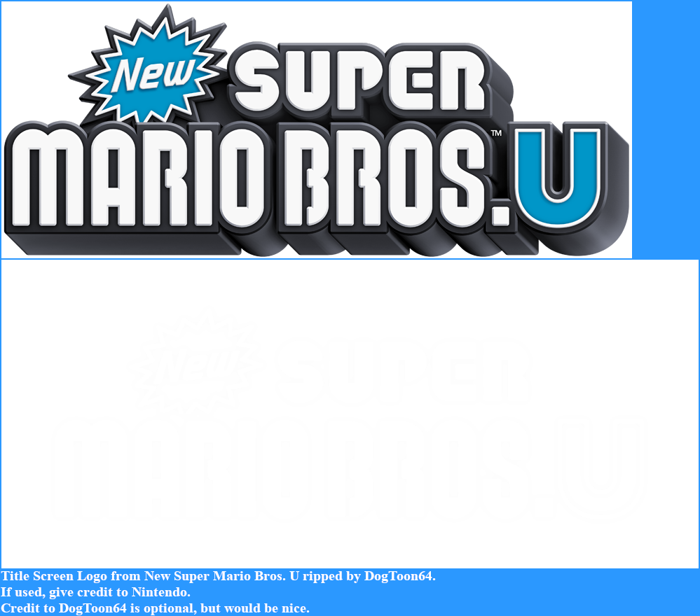 New Super Mario Bros. U / New Super Luigi U - Title Screen Logo