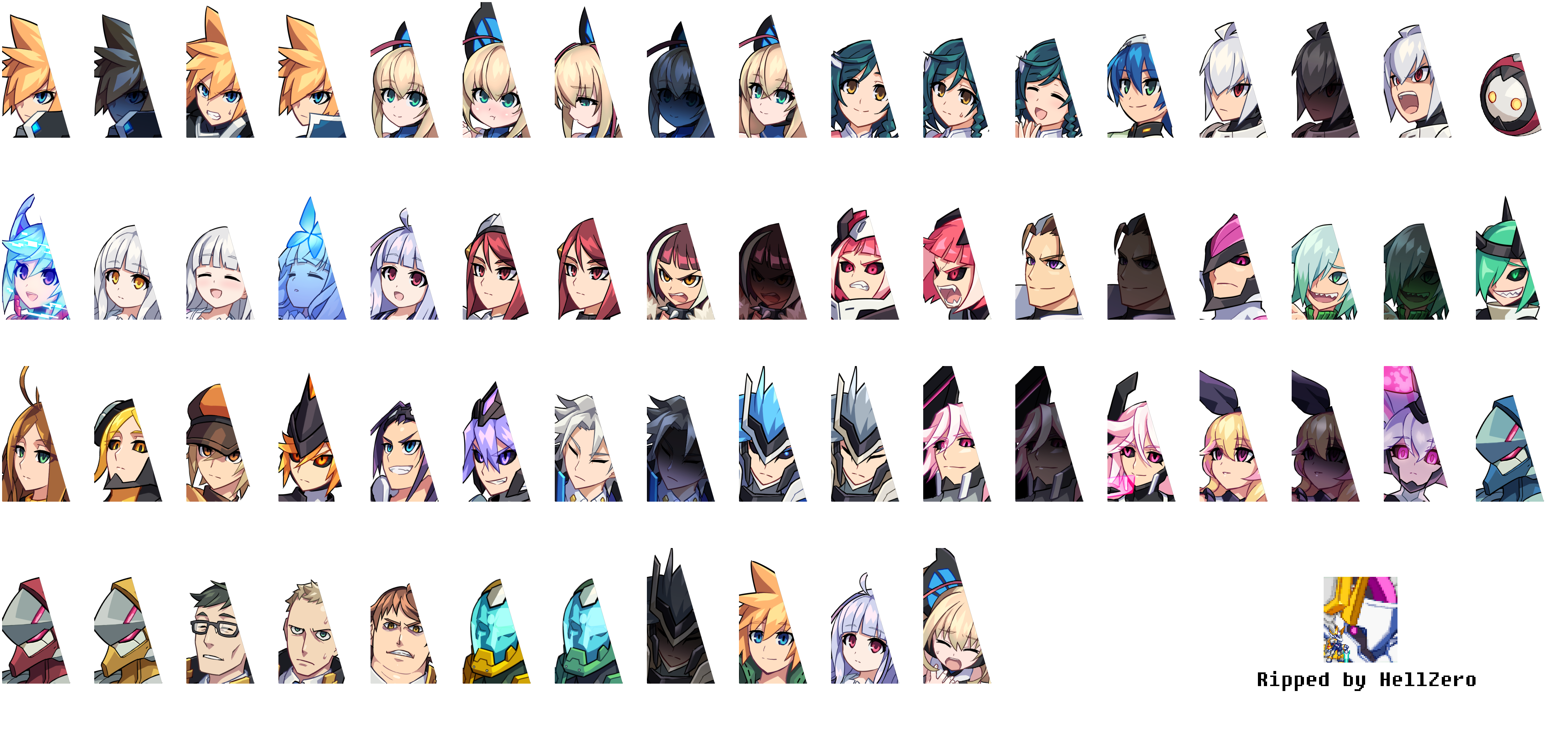 Azure Striker Gunvolt 2 - Portraits (Half Size)