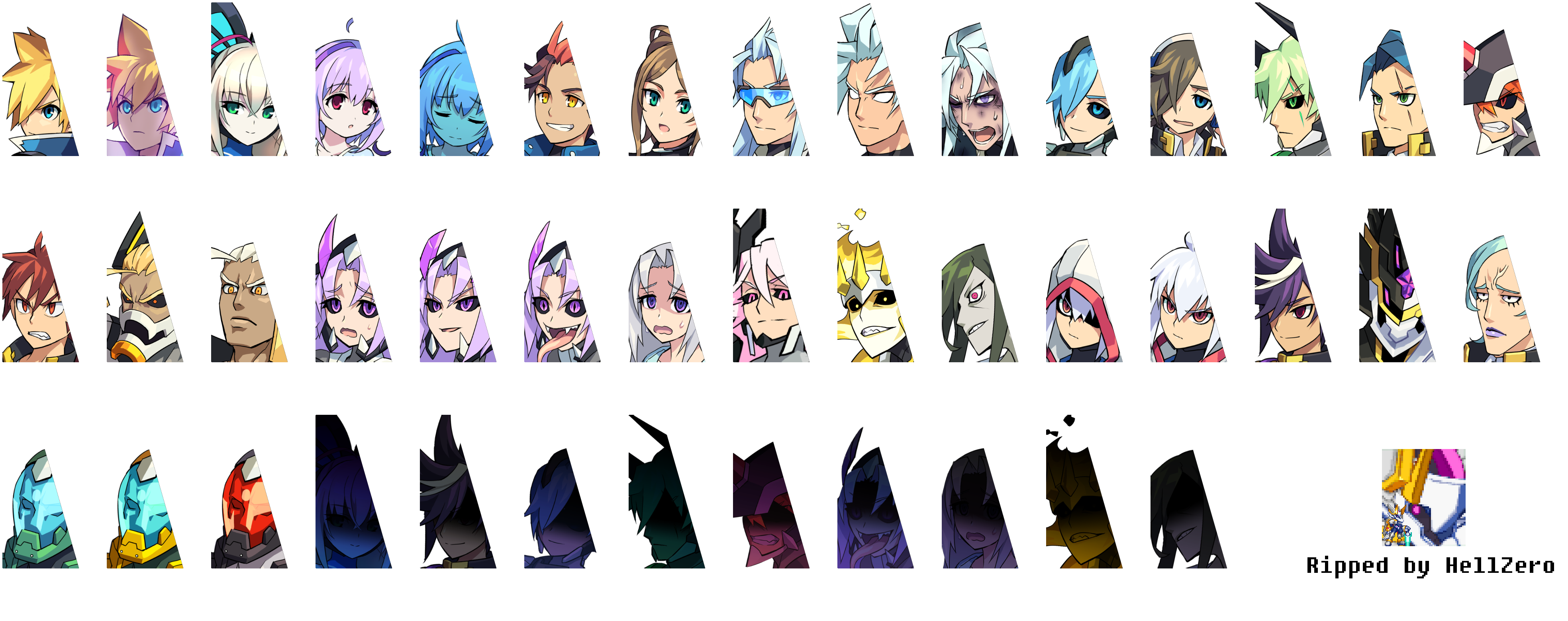 Azure Striker Gunvolt - Portraits (Half Size)