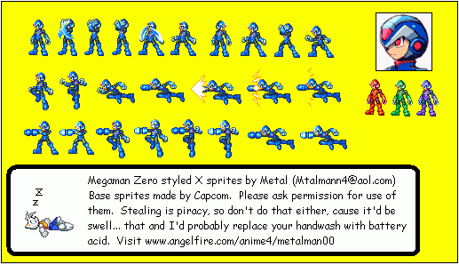 Mega Man X Customs - X (Mega Man Zero-Style)