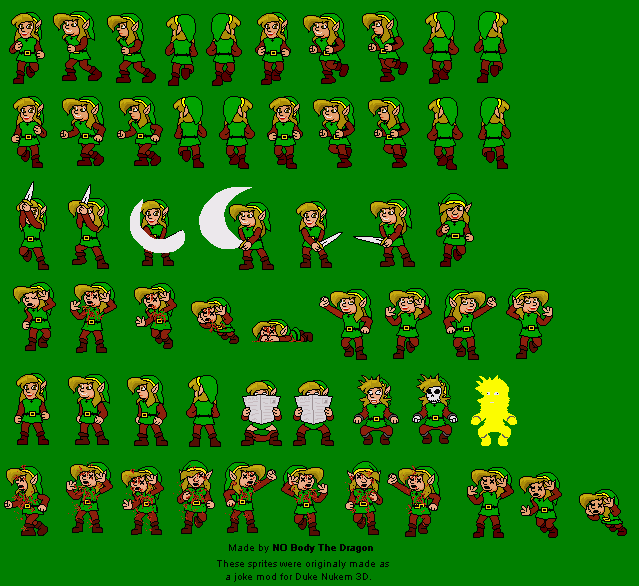 The Legend of Zelda Customs - Link (CDi Design, Duke Nukem 3D-Style)