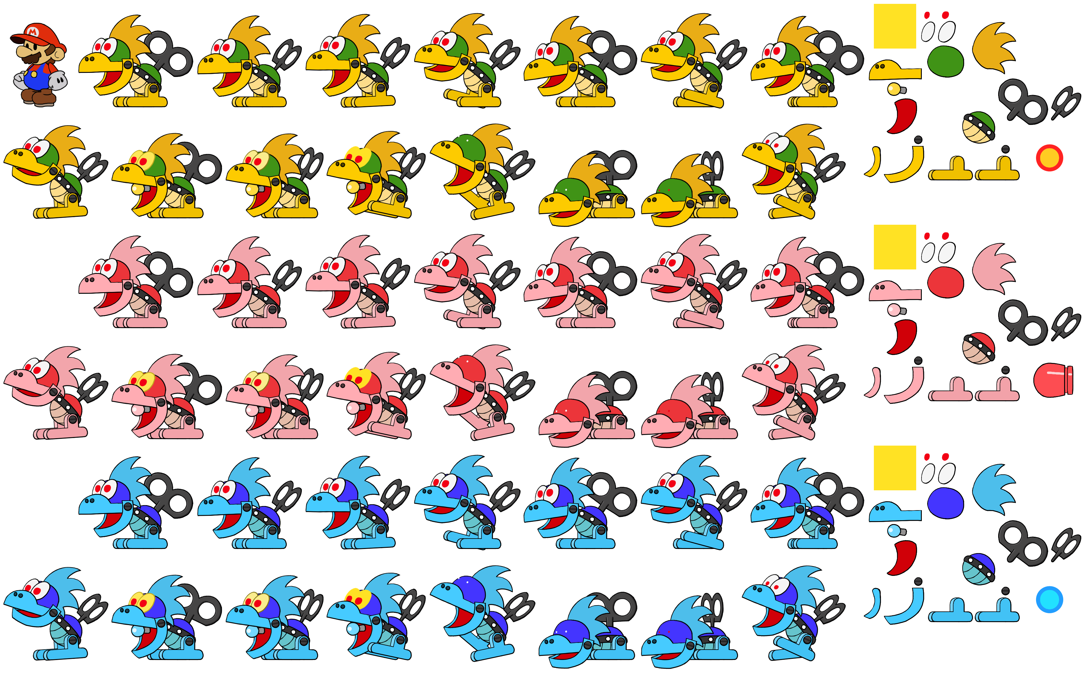 Mario Customs - Mechakoopa (Paper Mario-Style)