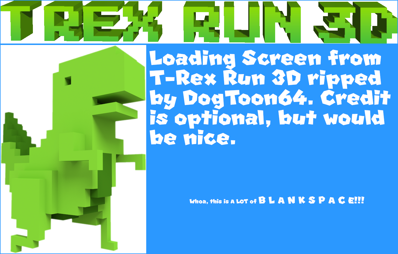 T-Rex Run 3D - Loading Screen