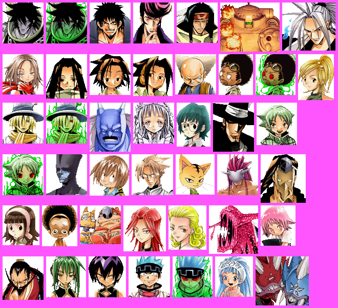 Shaman King: Master of Spirits 2 - Character Mugshots