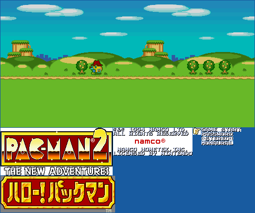 Pac-Man 2: The New Adventures - Main Menu