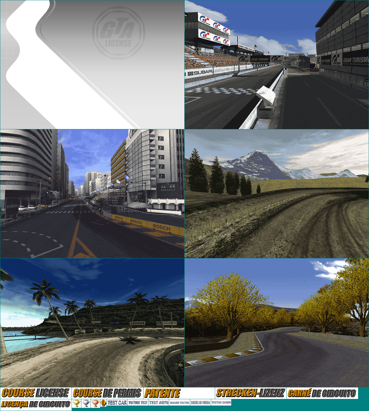 Gran Turismo Concept - Course License Menu