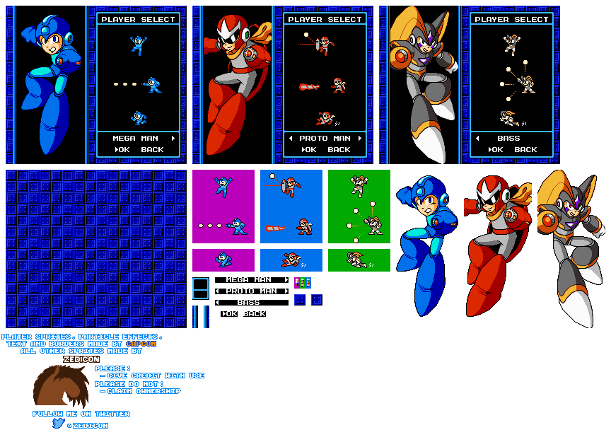 Mega Man Customs - Character Select