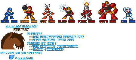 Mega Man Robot Masters (Mega Man 7-Style)