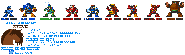 Mega Man Customs - Mega Man 2 Robot Masters (Mega Man 7-Style)