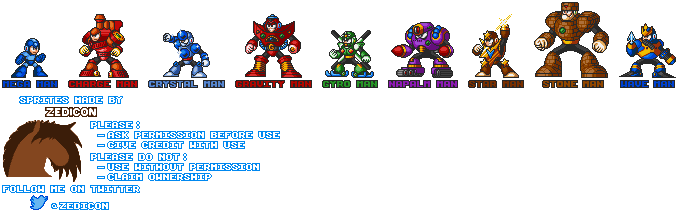 Mega Man Customs - Mega Man 5 Robot Masters (Mega Man 7-Style)