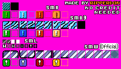 Mario Customs - Switch Palace Tileset / Blocks (SMB1, SMB3, SML, SMW)