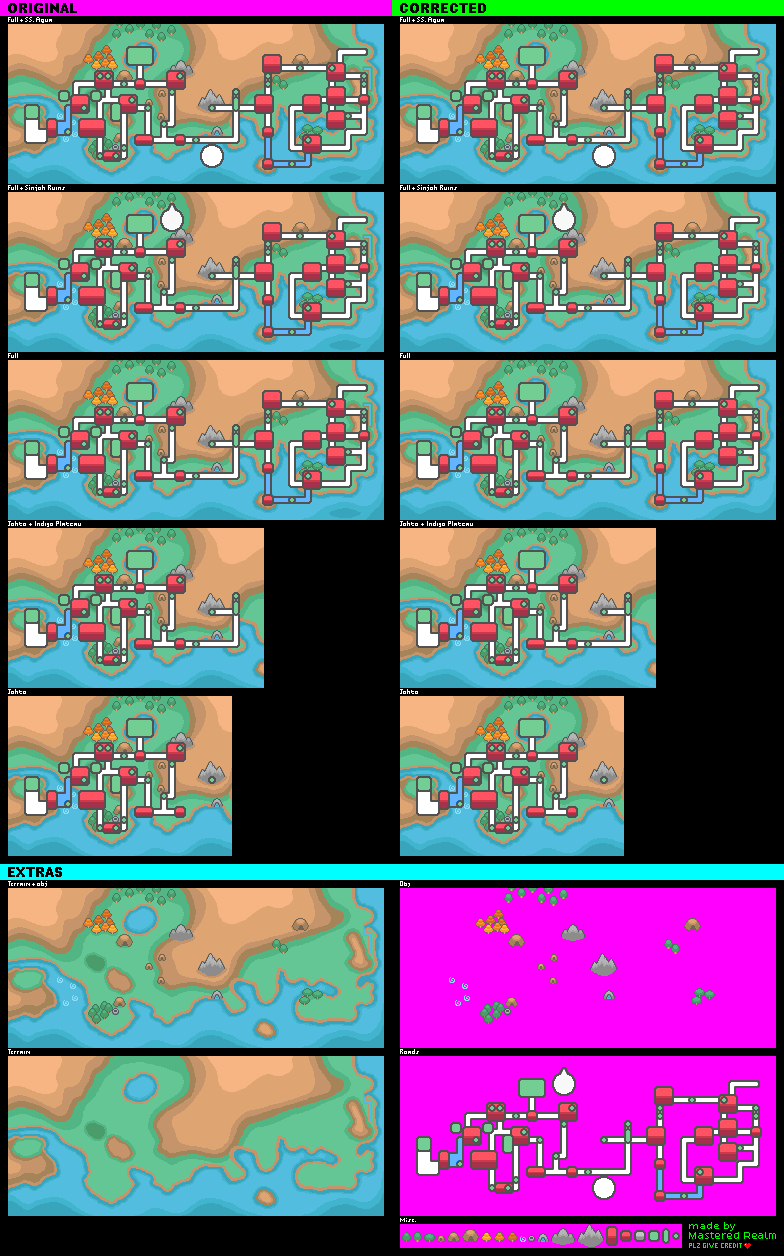 Pokémon HeartGold / SoulSilver - Full World Map + Objects