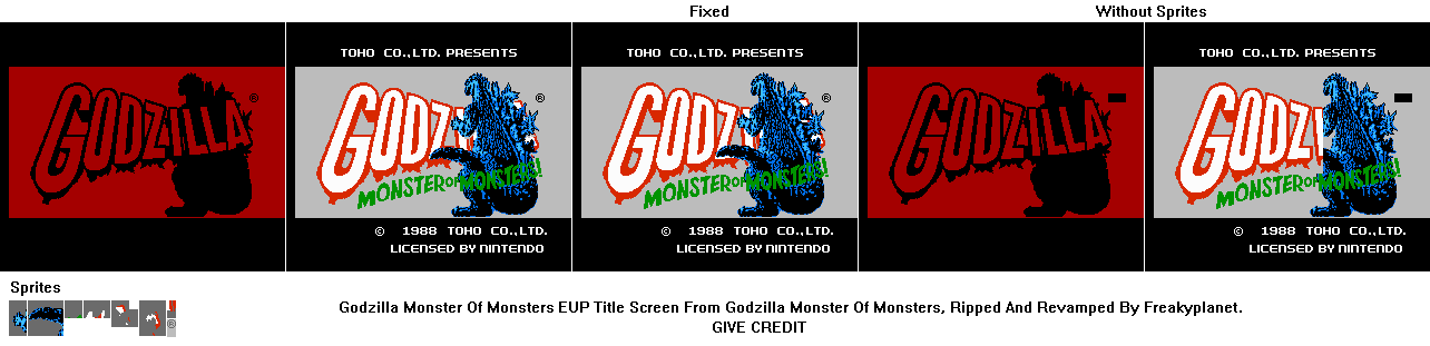 Godzilla: Monster of Monsters! - Title Screen (PAL)