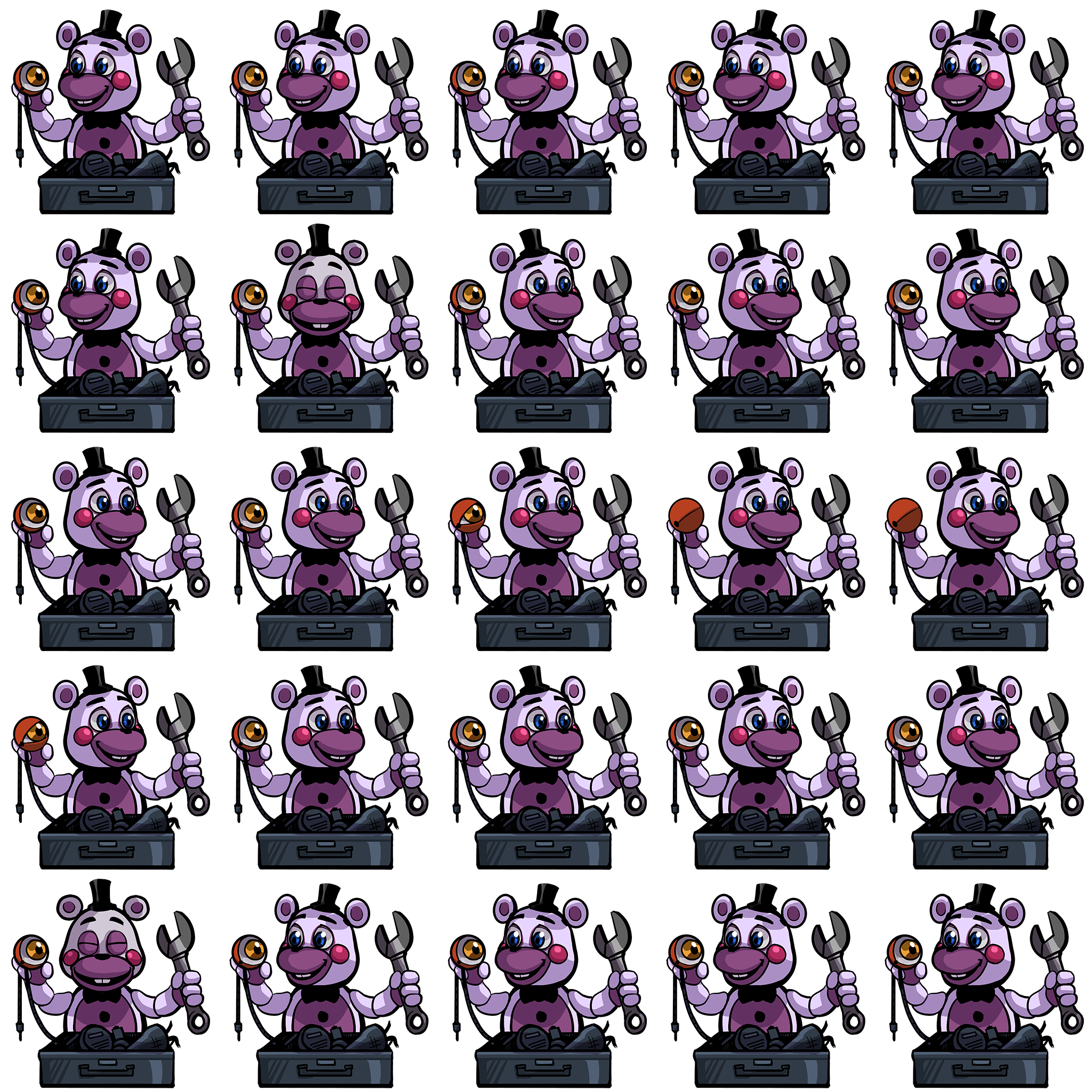 Five Nights at Freddy's VR Help Wanted - Menu Sprites (Parts And Service)