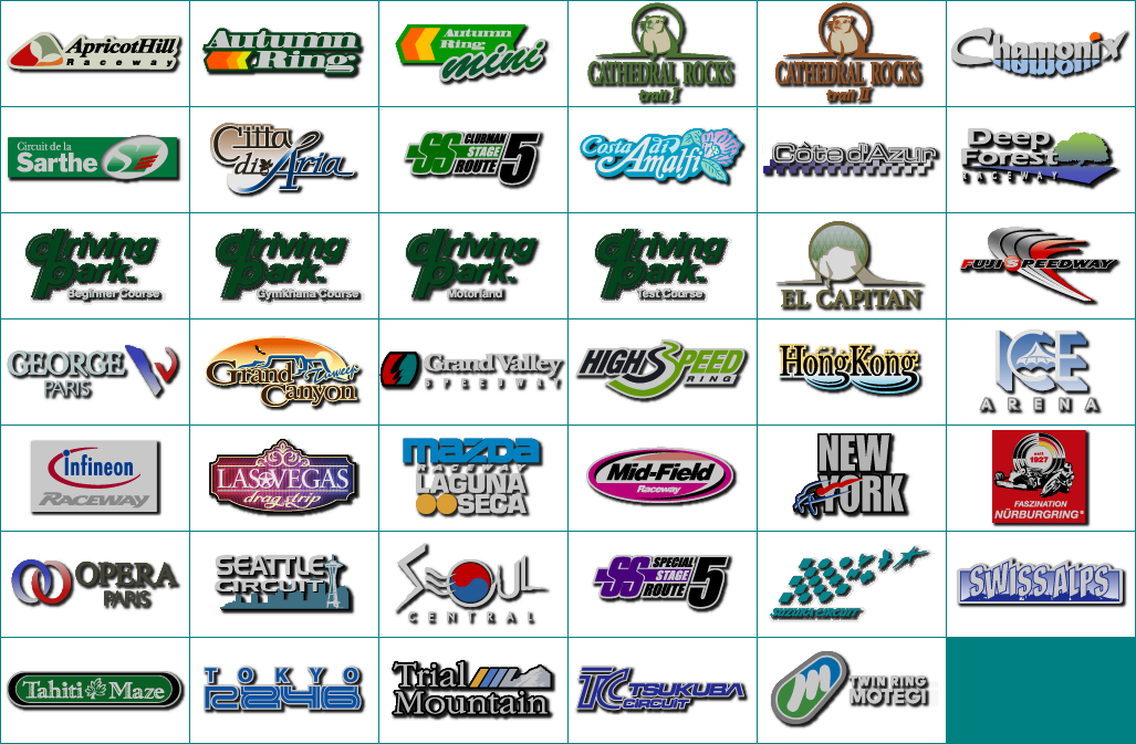 Gran Turismo 4 - Track Logos