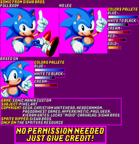 Sonic the Hedgehog Customs - Sonic Cover RI-B (Sonic Mania-Style)