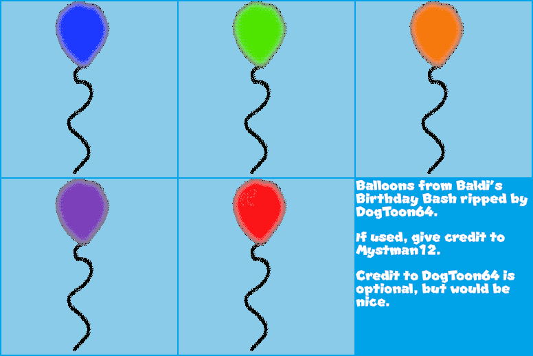 Baldi's Basics Birthday Bash - Balloons