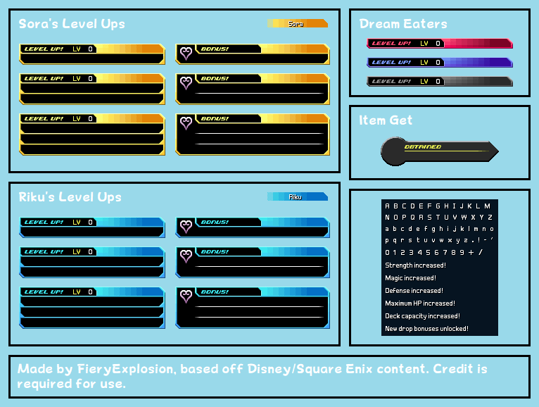 Kingdom Hearts Customs - Dream Drop Distance Level Up Messages