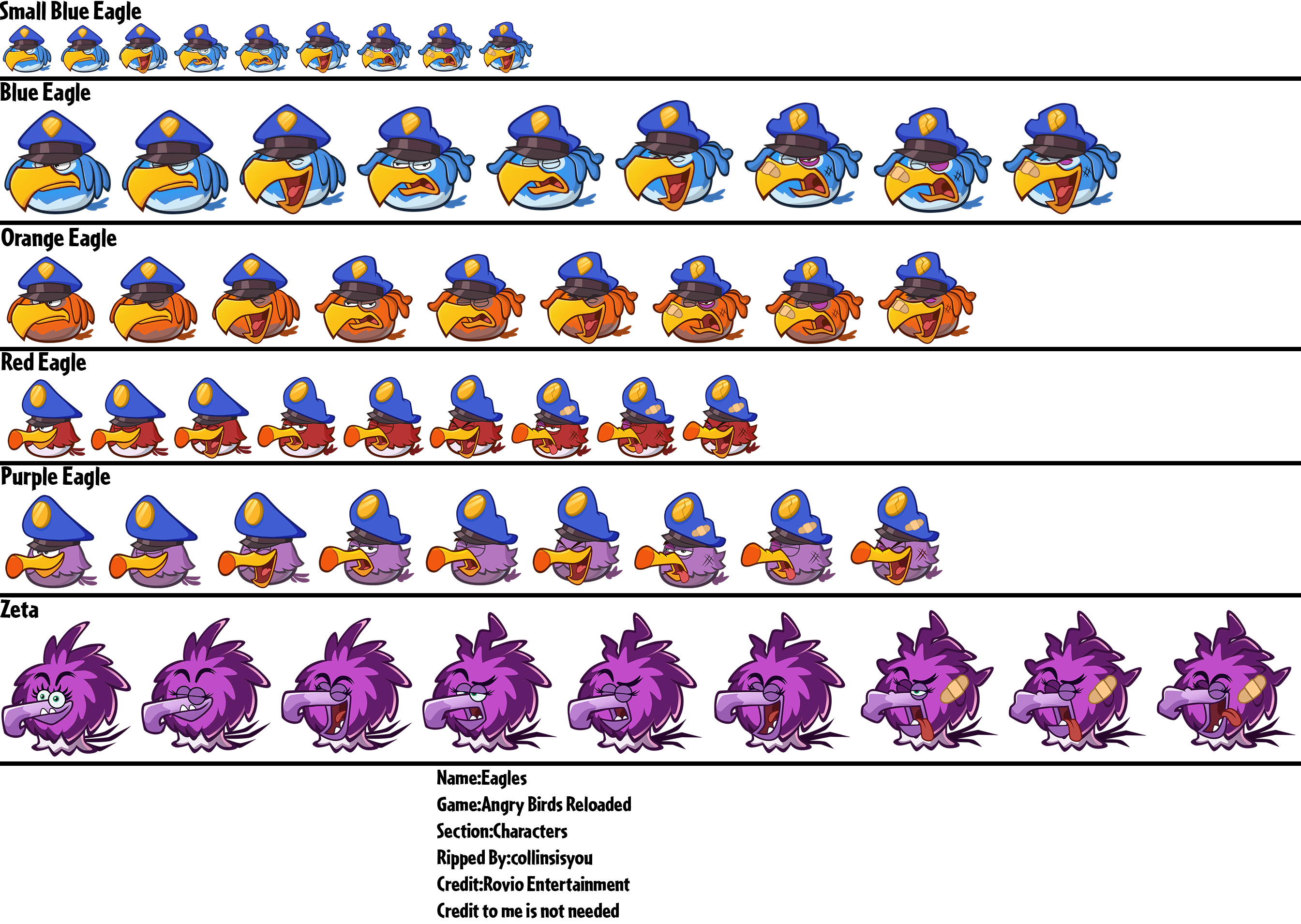 Angry Birds Reloaded Sprites