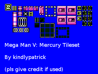 Mega Man Customs - Mercury Tileset (MMV GB, GBC-Style)
