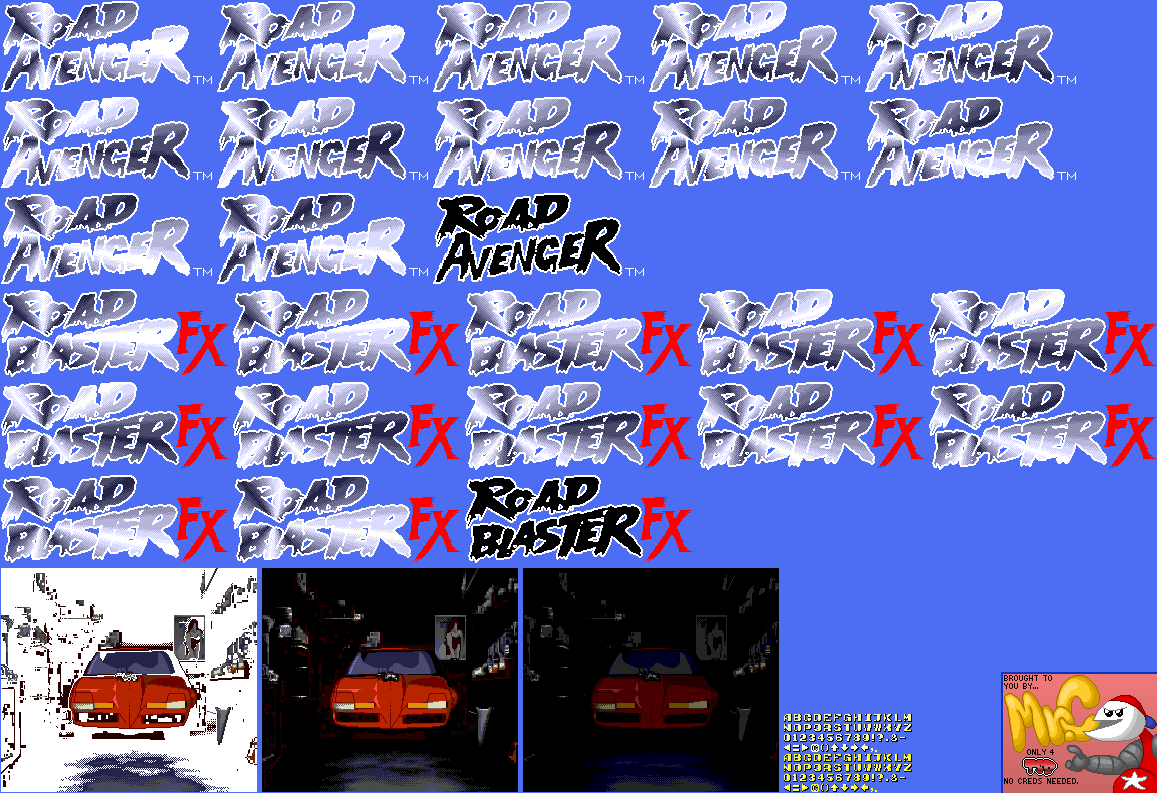Road Avenger / Road Blaster FX - Title Screen