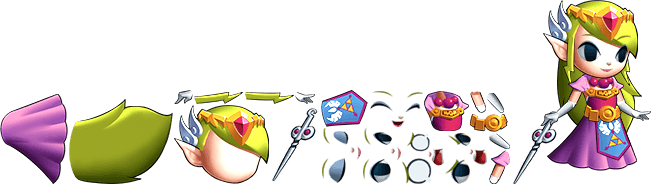 Pocket All-Star Smash Bros. (Bootleg) - Zelda / Toon Zelda
