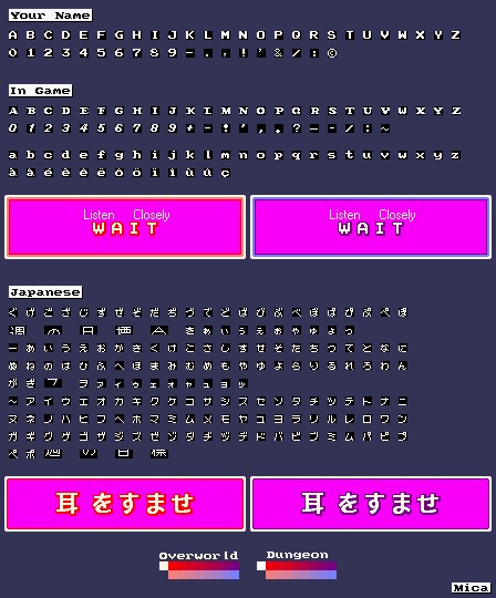 BS The Legend of Zelda (JPN) - Fonts