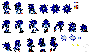 Custom / Edited - Sonic the Hedgehog Customs - Mecha Sonic Mk II  (Battle-Style) - The Spriters Resource