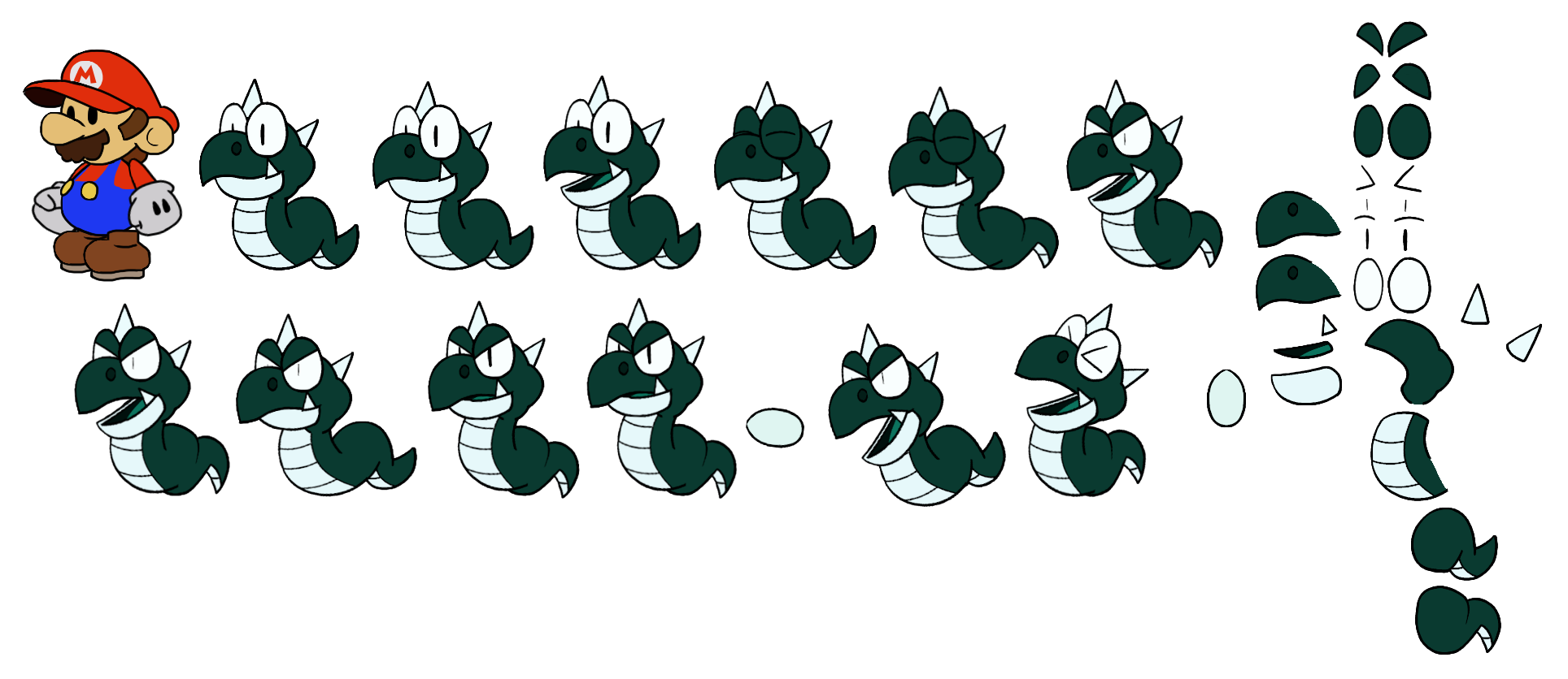 Snake (Paper Mario-Style)