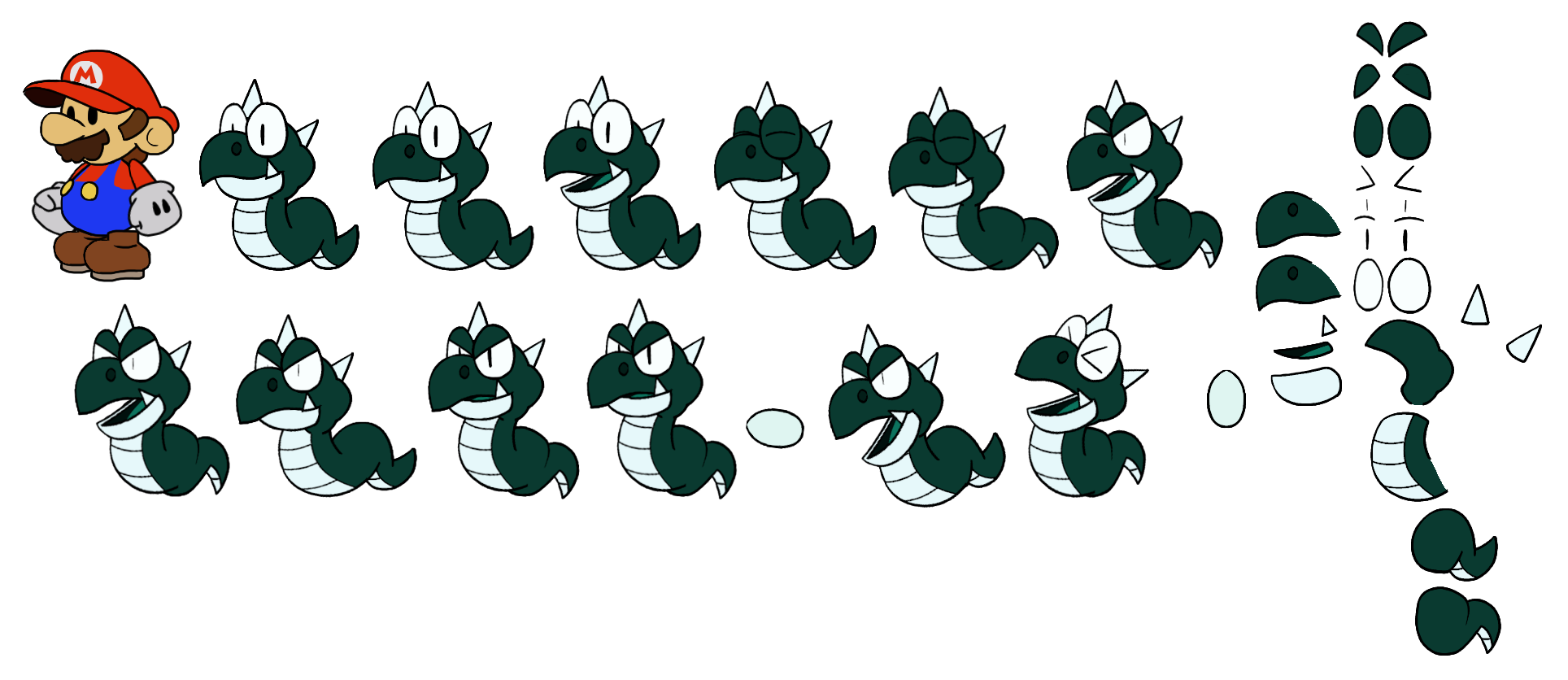 Mario Customs - Snake (Paper Mario-Style)