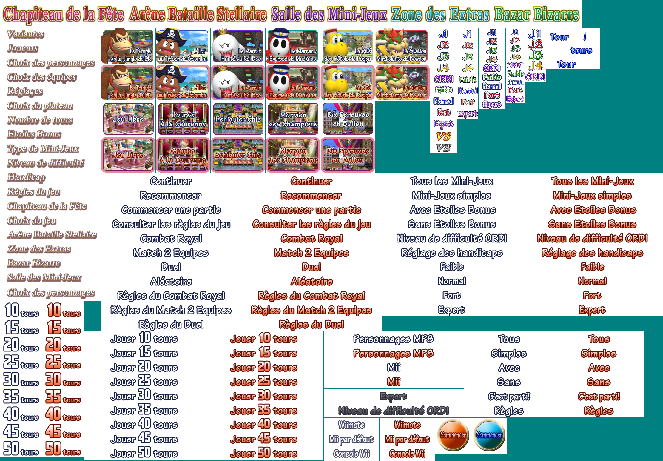 Mario Party 8 - Menus (French)