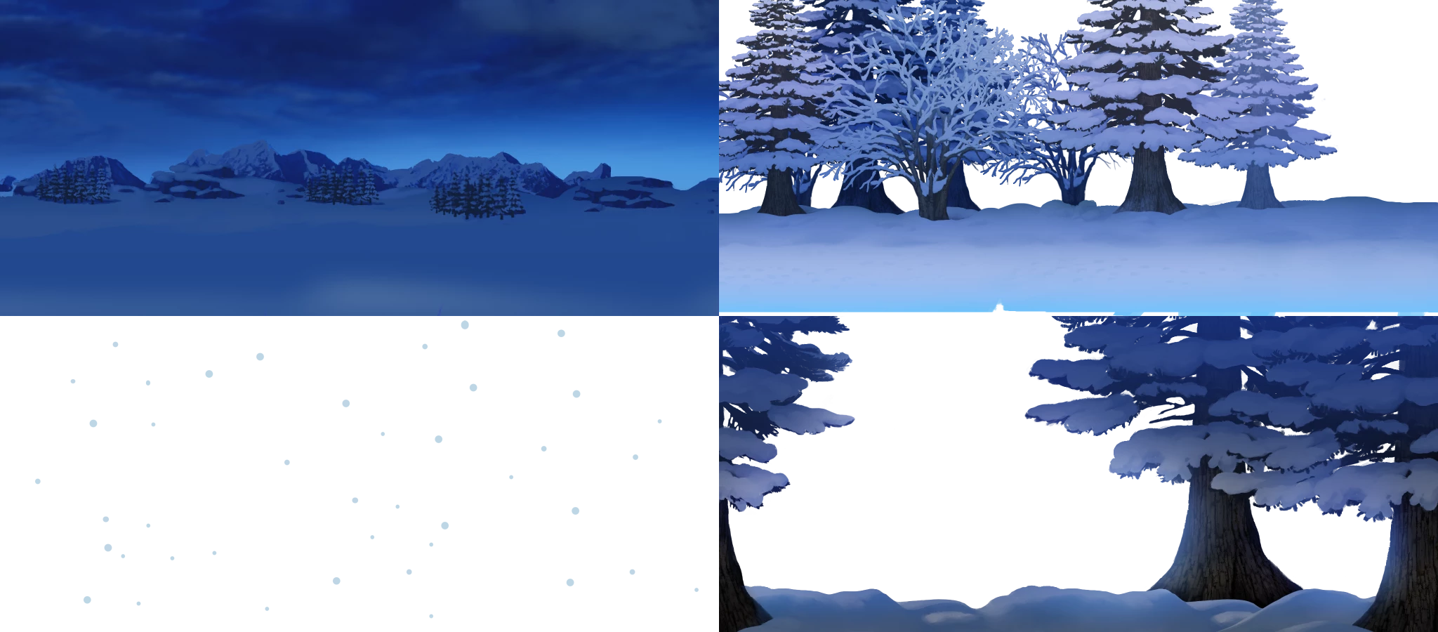 Snowfield (Night, Forest)