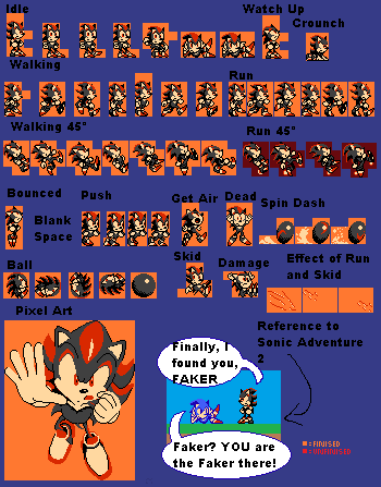 Sonic the Hedgehog Customs - Shadow (NES-Style)