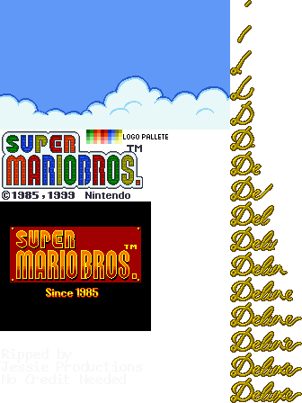 Super Mario Bros. Deluxe - Title Screen