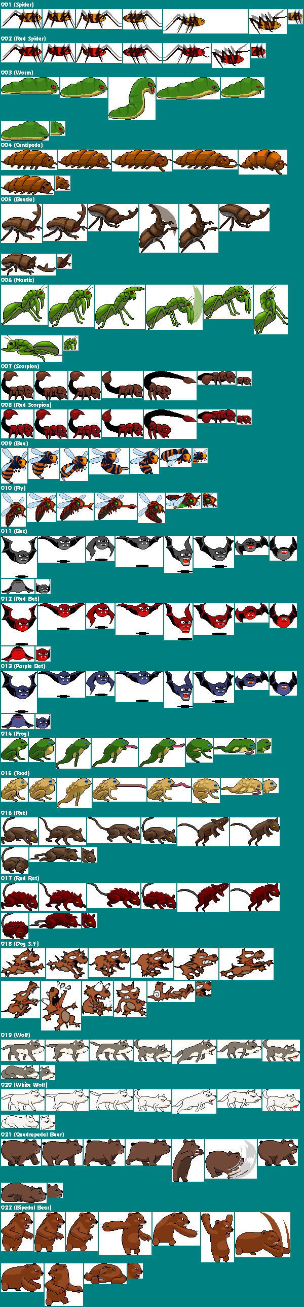 "World of Mighty Fighter" Enemies (1/7)