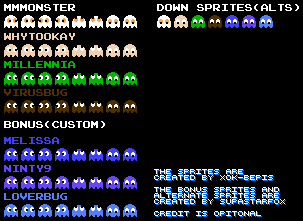 Pac-Man Customs - Ultra Pac-Man Ghosts (NES-Style)