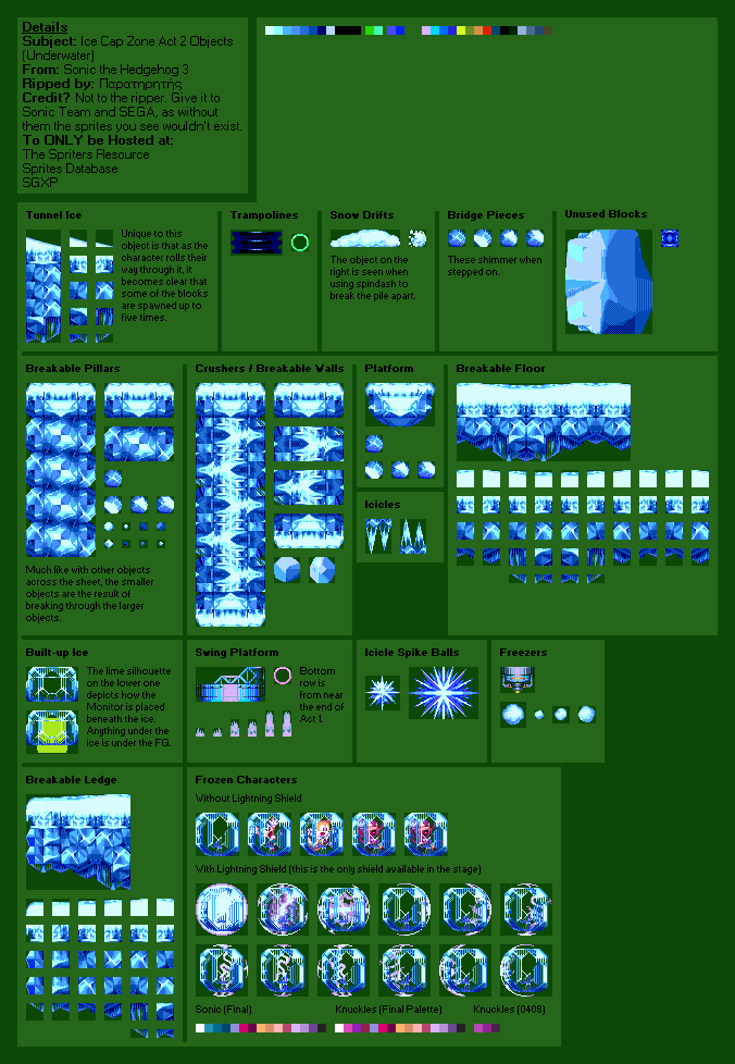 Ice Cap Zone Objects (Underwater)