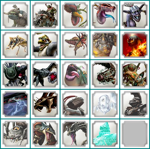 The Legend of Zelda: Twilight Princess Microsite - Monster Icons