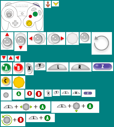 The Legend of Zelda: Twilight Princess Microsite - Gamecube Controller Button Prompts