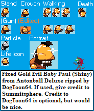 Antonball Deluxe - Fixed Gold Evil Baby Paul (Shiny)