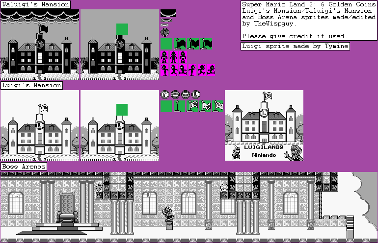 Luigi's / Waluigi's Mansion (Super Mario Land 2-Style)