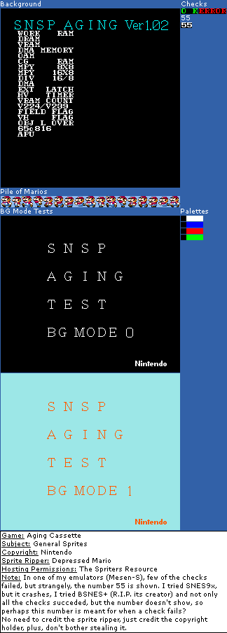 SNSP Aging Cassette - General Sprites