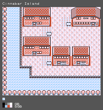 Pokémon Green (JPN) - Cinnabar Island