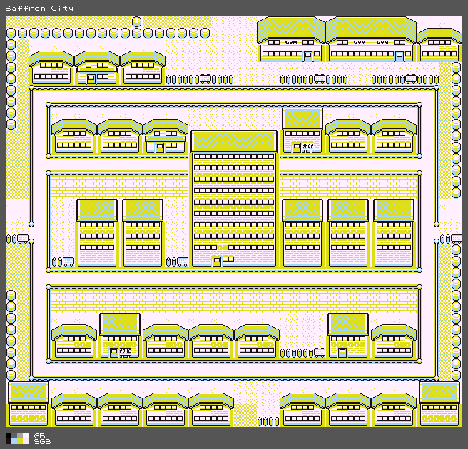 Pokémon Green (JPN) - Saffron City