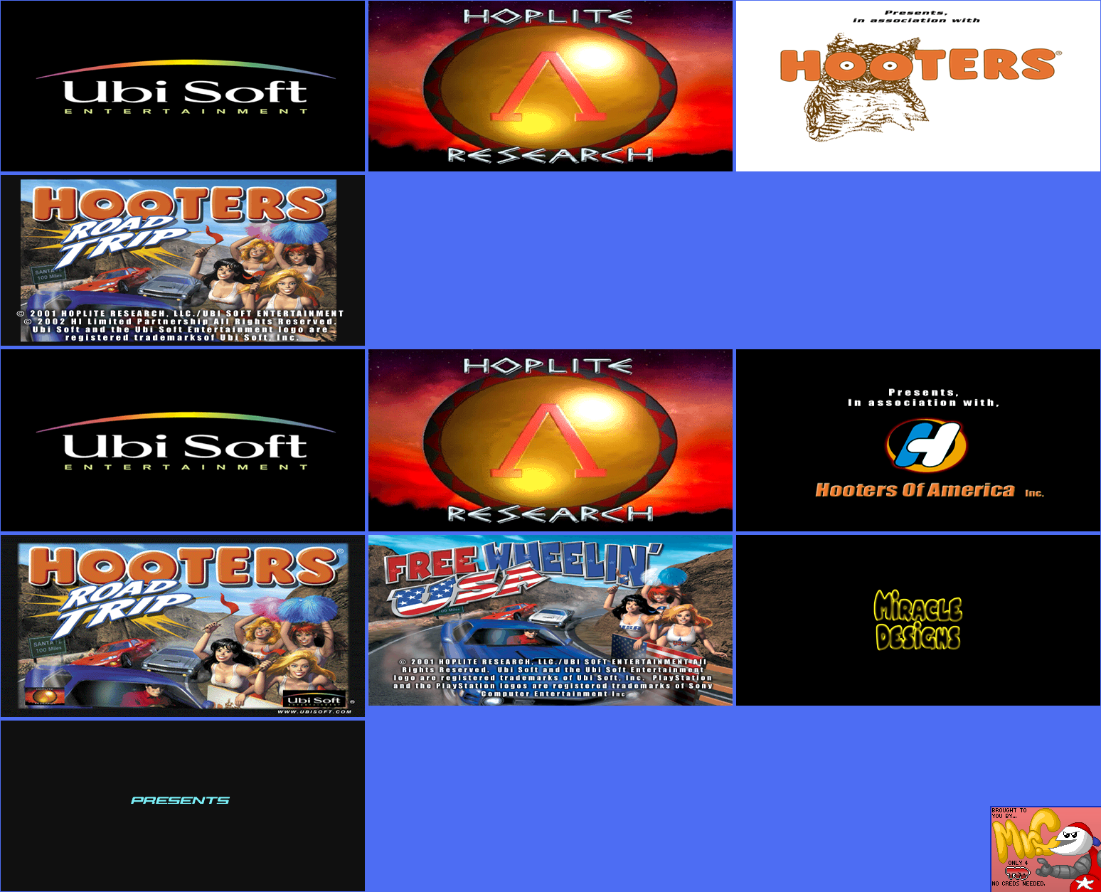 Hooters Road Trip (USA) - Logos and Title Screen