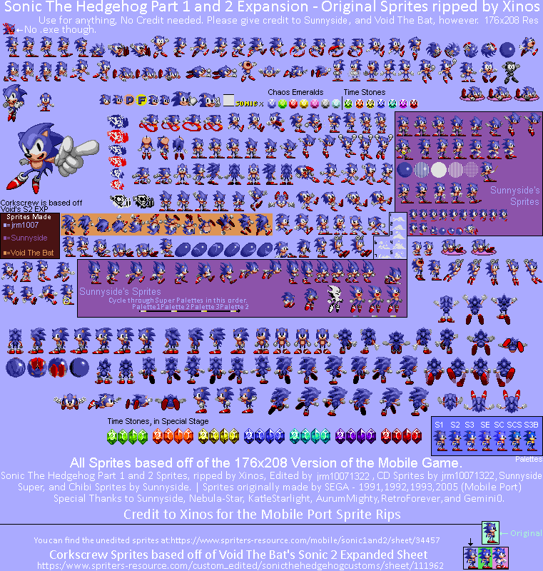 sonic 1 sprites expanded