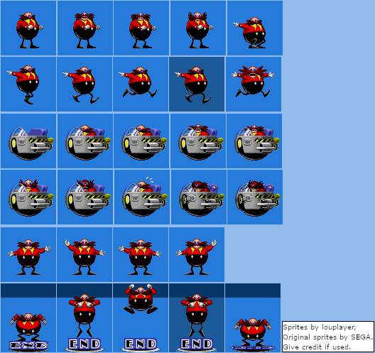 Sonic the Hedgehog Customs - Dr. Eggman (Ohshima Design, Sonic 1-Style)