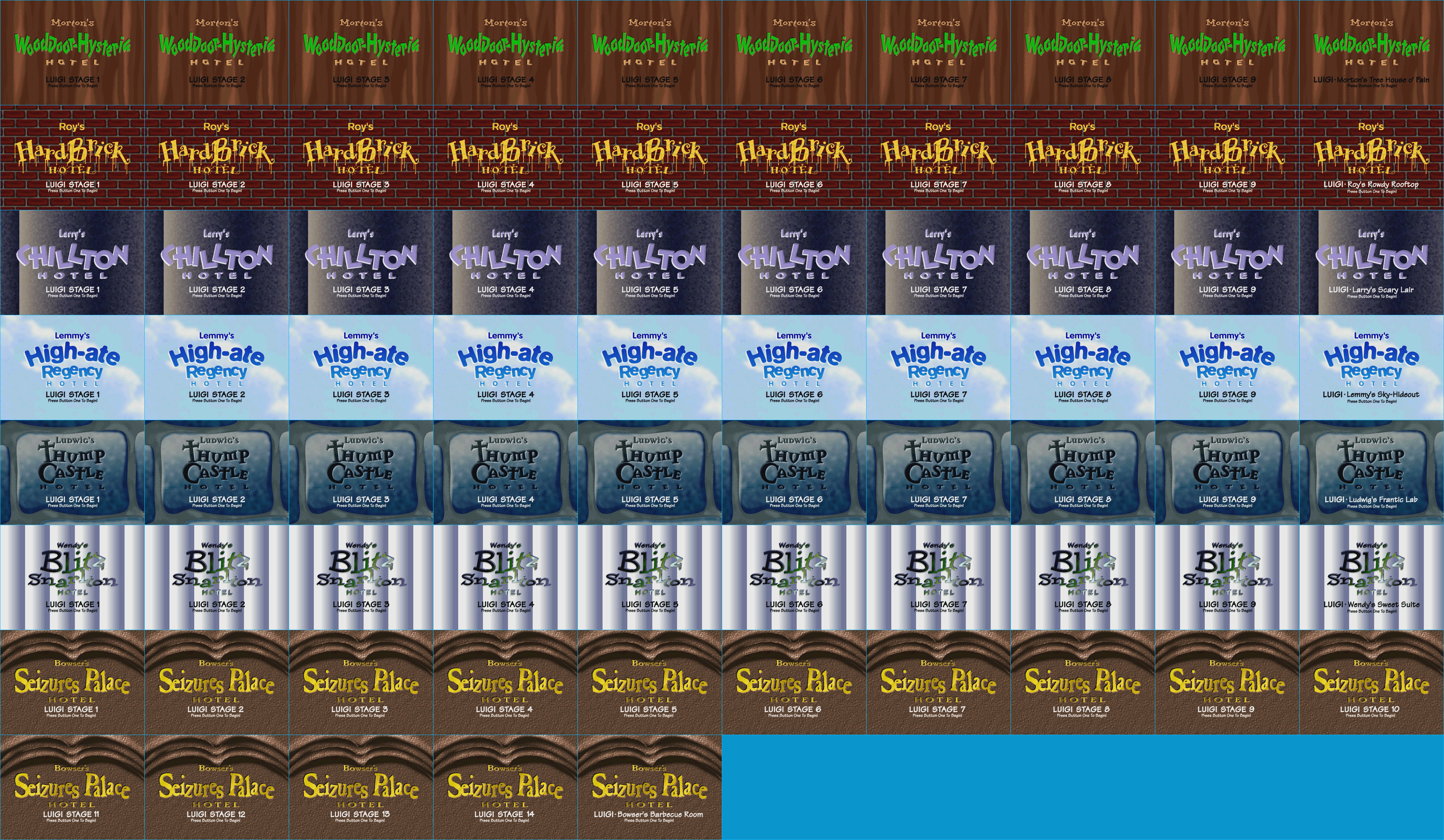 Hotel Mario - Level Previews (Luigi)