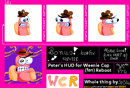 Weenie Cop Customs - Peter HUD (Pizza Tower-Style)